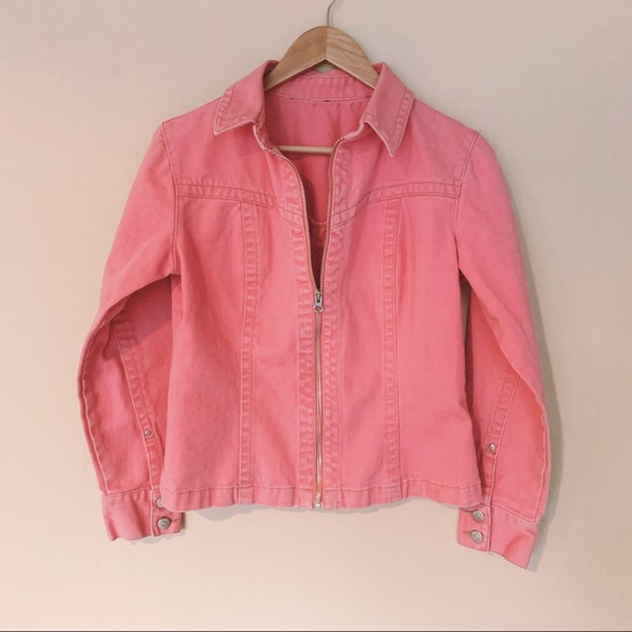 CAbi Pink Denim Jacket - Zip Up - Picture 2 of 5